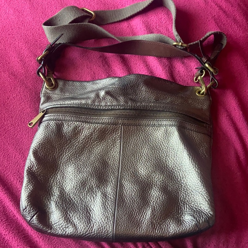 Fossil Bronze brown shoulder bag with wallet